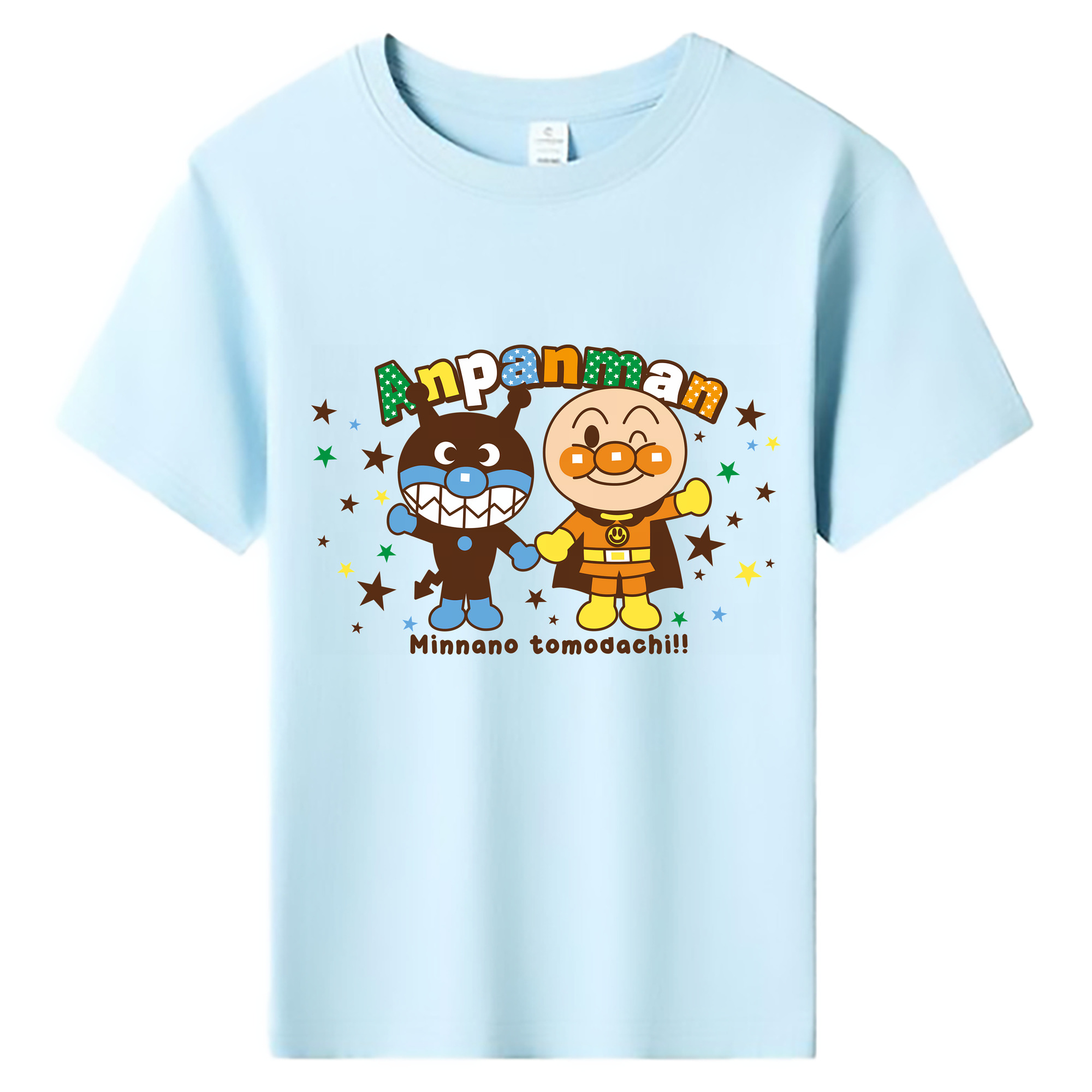 （画像用） アンパンマン Anpanman 綿100％キッズTシャツ（フロントプリント）
